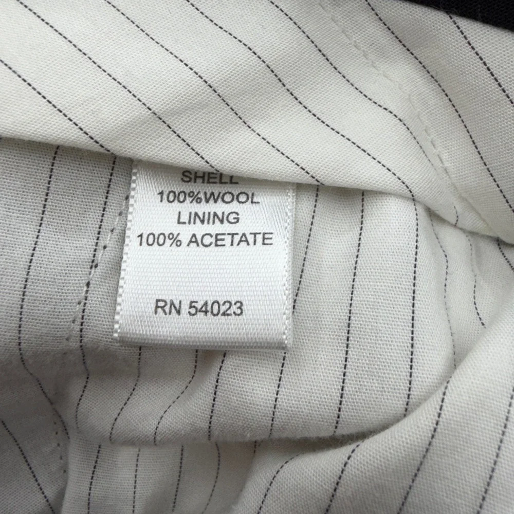 Banana Republic Mens 33x30 Straight Fit 100% Wool Plaid Dress Pants Grey Brown